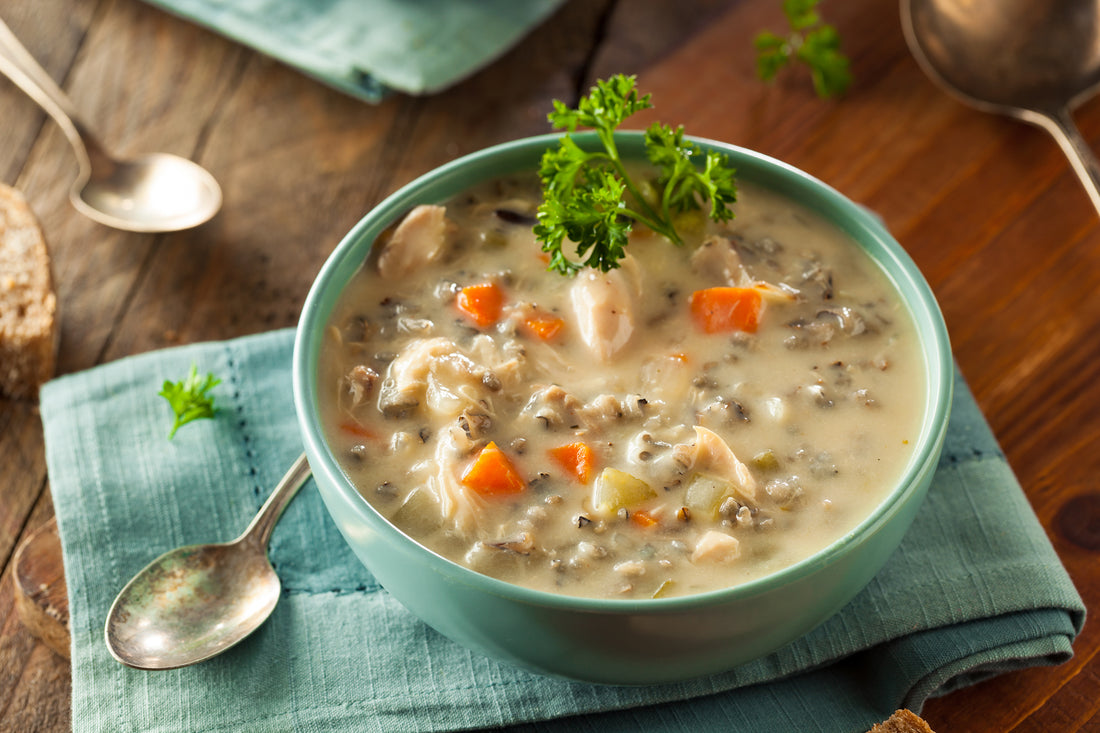 Image of the best turkey and wild rice soup