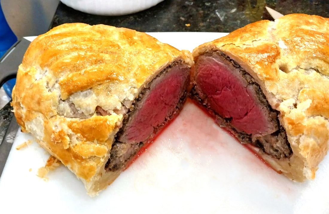 Image of a finished Beef Wellington